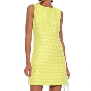 Alice + Olivia sequin neon tweed mini dress 4 NWT